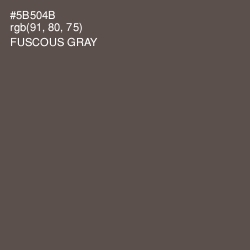 #5B504B - Fuscous Gray Color Image